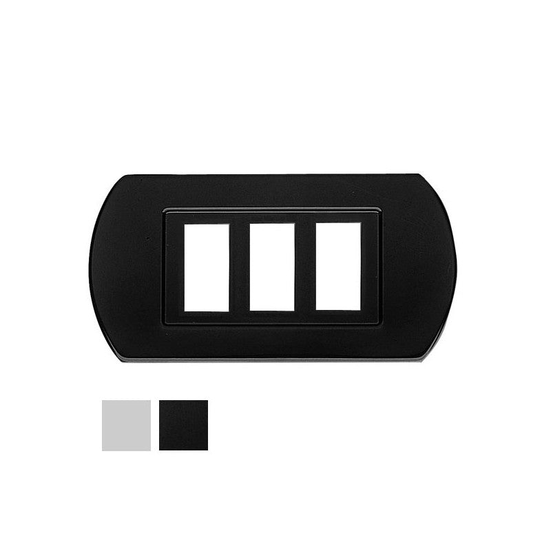 Coprinterruttore Minny Nylon 3 Posti Nero