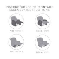 Copripoltrona recliner beige Jaz 70-110