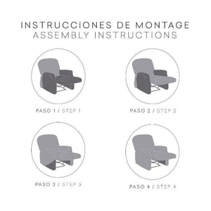 Copripoltrona recliner grigio Jaz 70-110