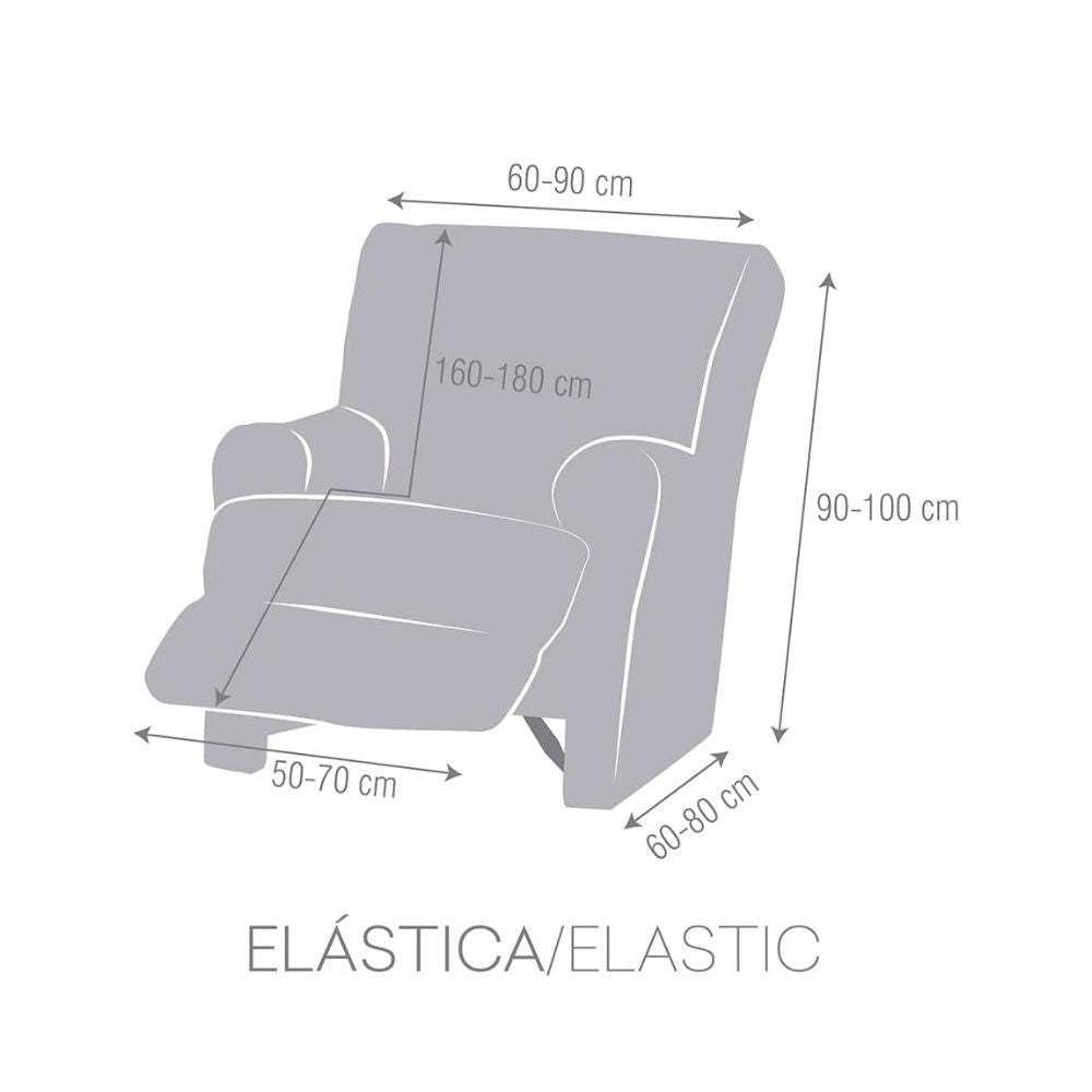 Copripoltrona relax grigio Troya elastico 60-90