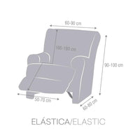 Copripoltrona relax grigio Troya elastico 60-90