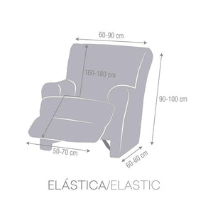 Copripoltrona relax grigio Troya elastico 60-90