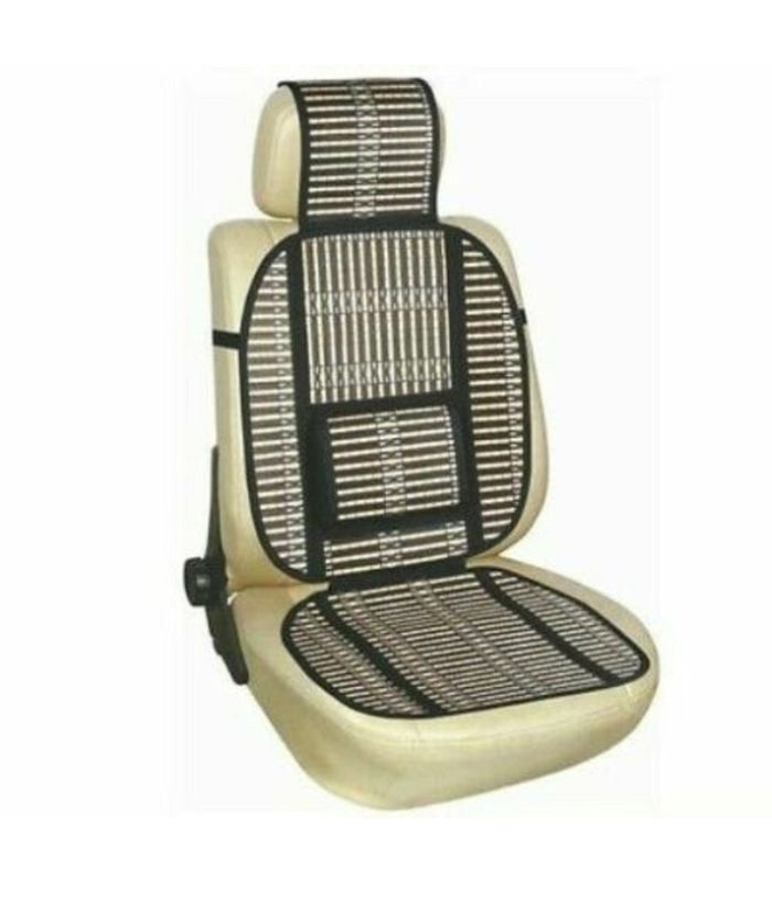 Coprisedile Auto Universale Areato In Legno Bambà¹ Schienale Stop Sudore         