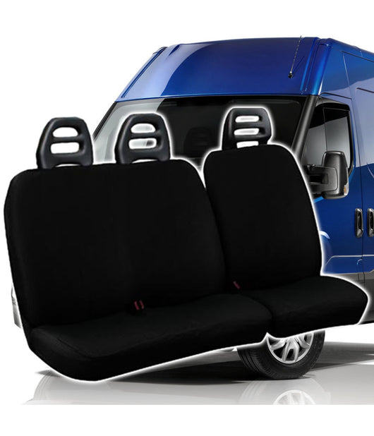 Coprisedili Per Furgone 3 Posti Iveco Daily Universali In Cotone Colore Nero         