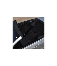 Coprisedili Universali Per Auto 6 Pezzi Colore Nero Finiture Rosse Design Turbo         