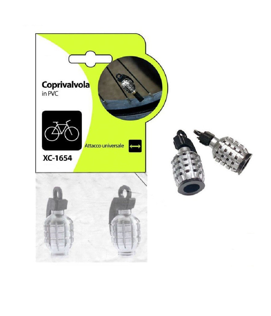 Coprivalvola Pvc Tappo Valvola Forma Di Granata Bici Attacco Universale Xc-1654         