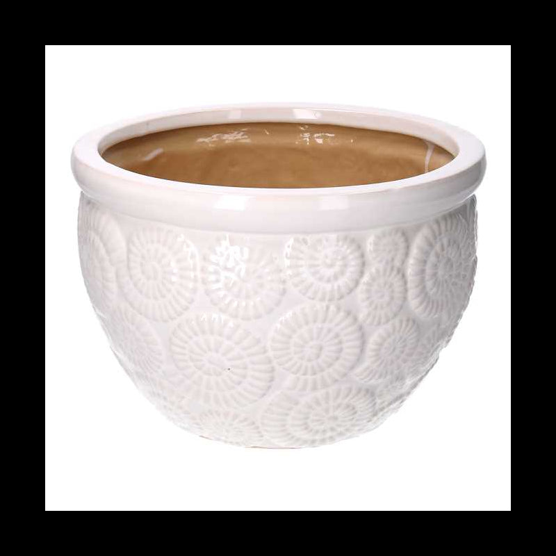 Coprivaso ceramica 1-3 bianco cmø30h21