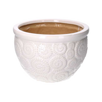 Coprivaso ceramica 1-3 bianco cmø30h21