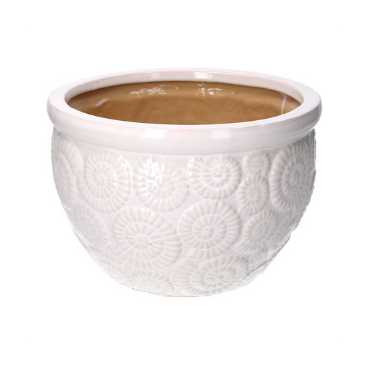 Coprivaso ceramica 1-3 bianco cmø30h21