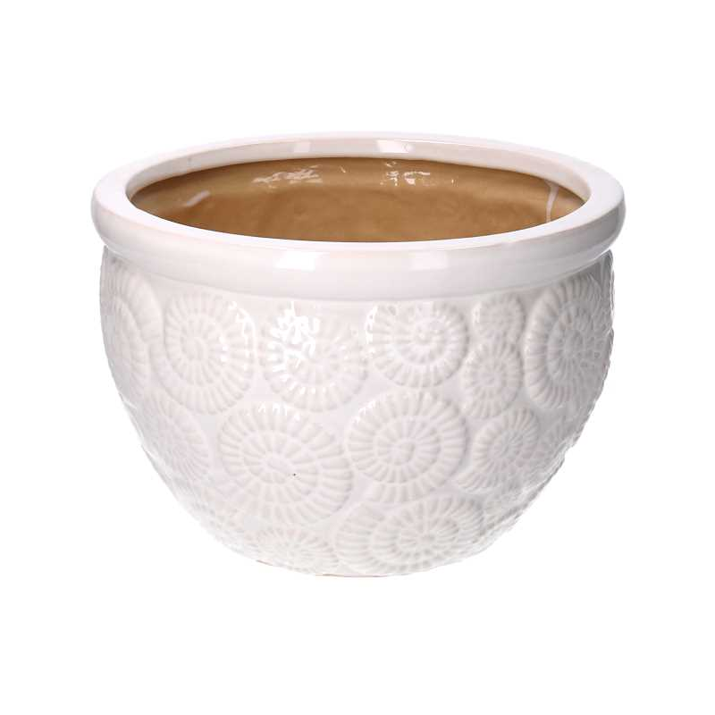 Coprivaso ceramica 1-3 bianco cmø30h21