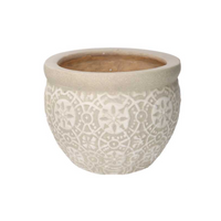 Coprivaso ceramica 1-3 decori bianco cmø30h21