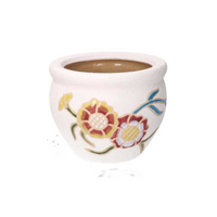 Coprivaso ceramica 1-3 girasole chiaro cmø30h21