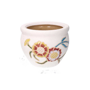 Coprivaso ceramica 1-3 girasole chiaro cmø30h21