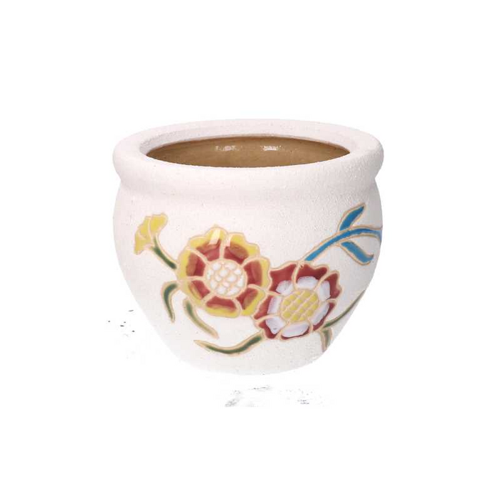 Coprivaso ceramica 1-3 girasole chiaro cmø30h21