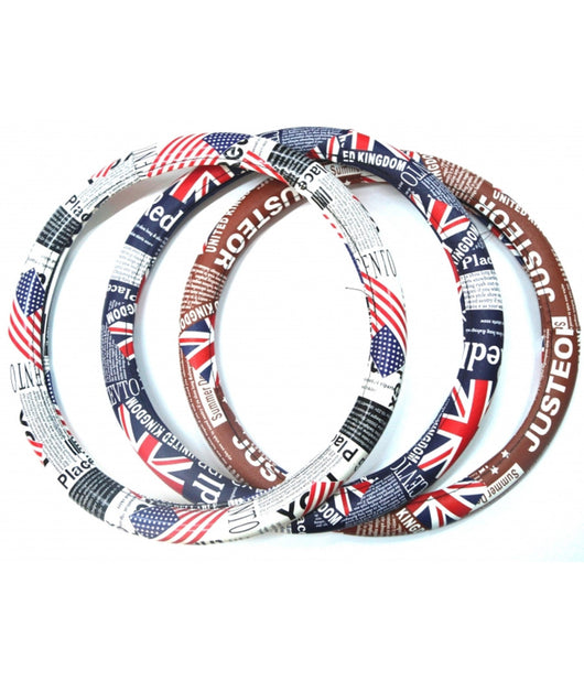 Coprivolante 38 Bandiera America Copri Volante Con Presa Comfort Auto In Gomma         