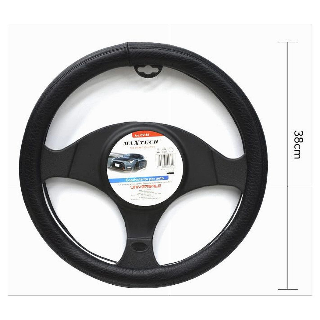 Coprivolante Auto Copertura Fodera Protezione Sterzo Universale 38 Cm Nero Cv-16         