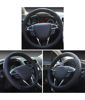 Coprivolante Con Presa Comfort Per Volante Auto Nero In Gomma Diametro 38 Cm         