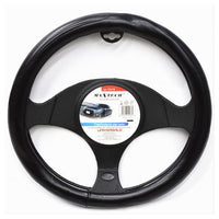 Coprivolante Copertura Per Sterzo Auto Fodera Universale Da 38 Cm Nero Cv-13         