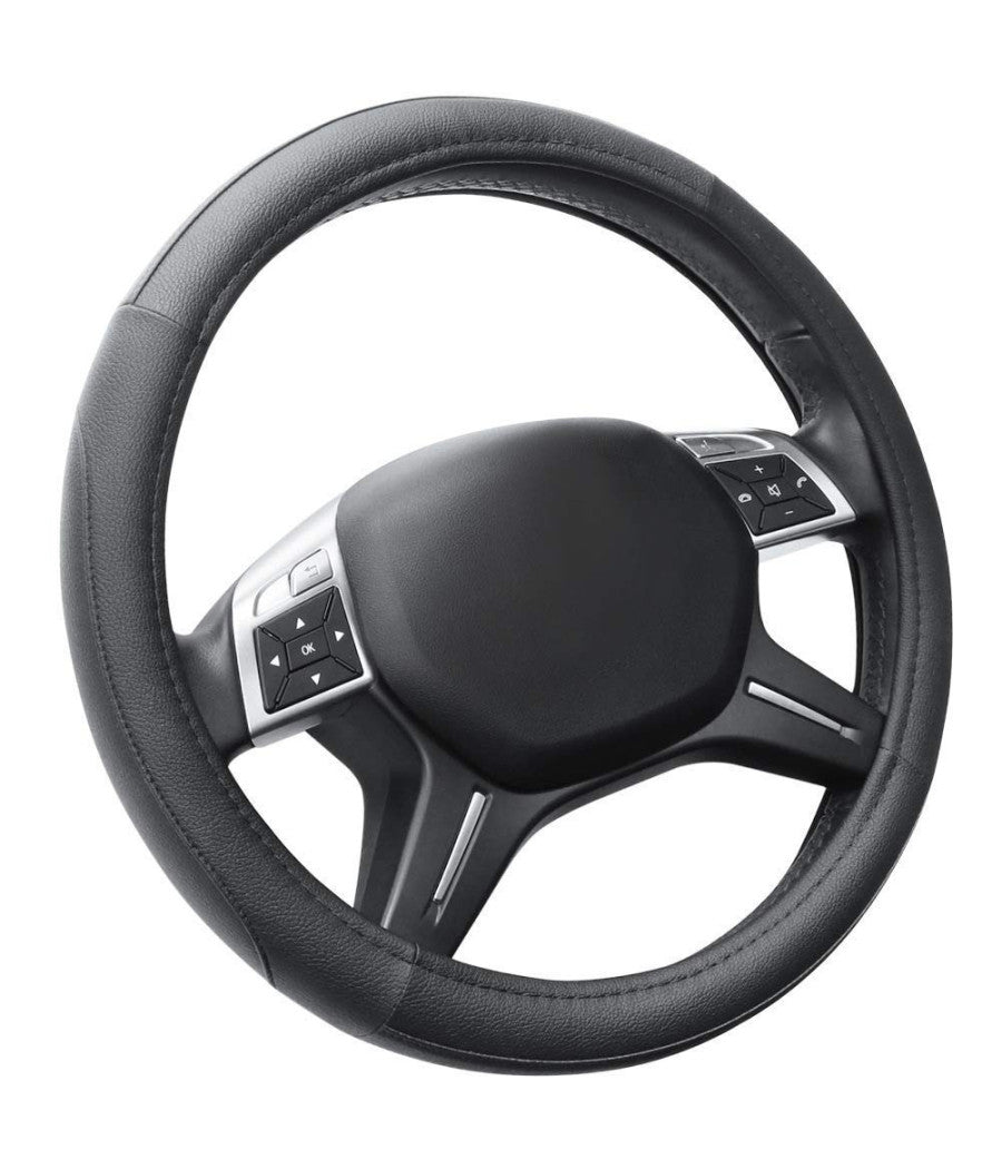 Coprivolante Copri Volante Universale Per Auto Nero 37-39cm Con Presa Comfort         
