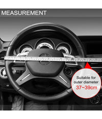 Coprivolante Copri Volante Universale Per Auto Nero 37-39cm Con Presa Comfort         