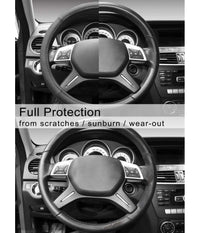 Coprivolante Copri Volante Universale Per Auto Nero 37-39cm Con Presa Comfort         