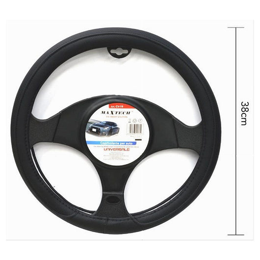 Coprivolante Universale Auto Copertura Fodera Protezione Sterzo 38cm Nero Cv-19         