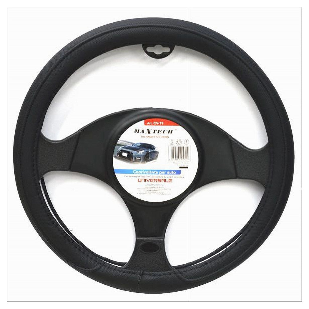 Coprivolante Universale Auto Copertura Fodera Protezione Sterzo 38cm Nero Cv-19         