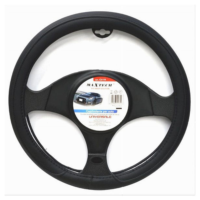 Coprivolante Universale Auto Copertura Fodera Protezione Sterzo 38cm Nero Cv-19         
