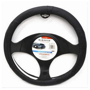Coprivolante Universale Auto Fodera Protezione Sterzo 38cm Nero Con Rilievi Cv-20         