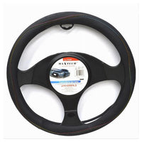 Coprivolante Universale Auto Fodera Sterzo 38cm Nero Con Cuciture Colorate Cv-21         