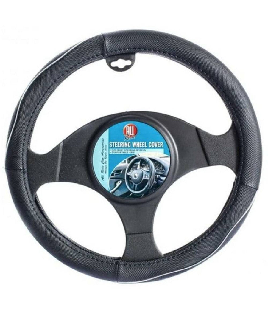 Coprivolante Universale Auto In Ecopelle Copertura Sterzo Macchina Camper 38 Cm         