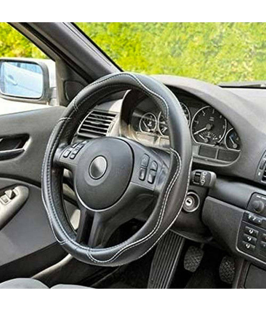 Coprivolante Universale Auto In Ecopelle Copertura Sterzo Macchina Camper 38cm         