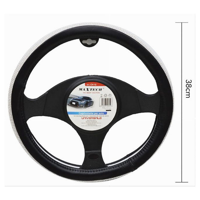 Coprivolante Universale Per Sterzo Auto Fodera Protezione Accessorio 38 Cm Cv-12         