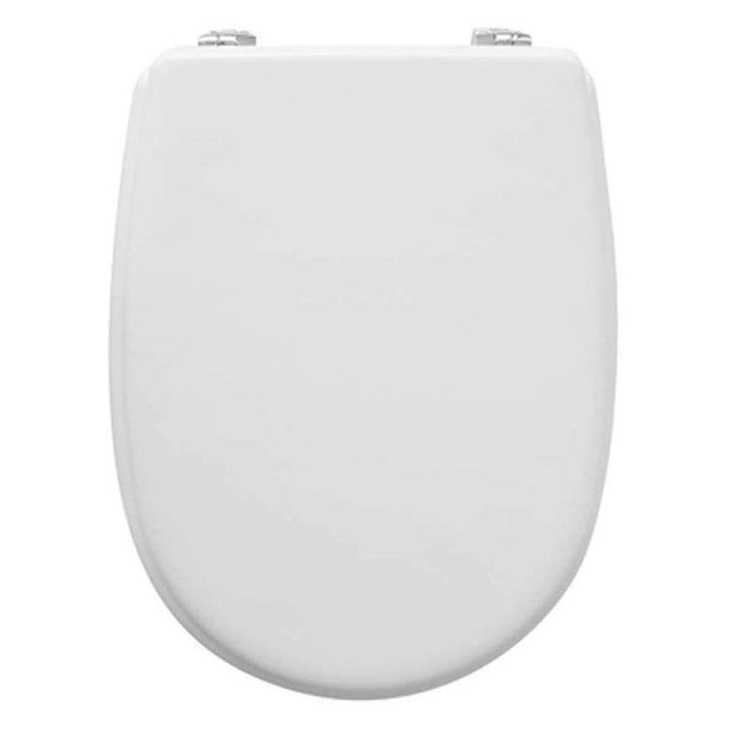 Trade Shop - Copriwater Bagno Universale Legno Mdf Bianco Copri Wc Sanitari Forma A U -        3,5