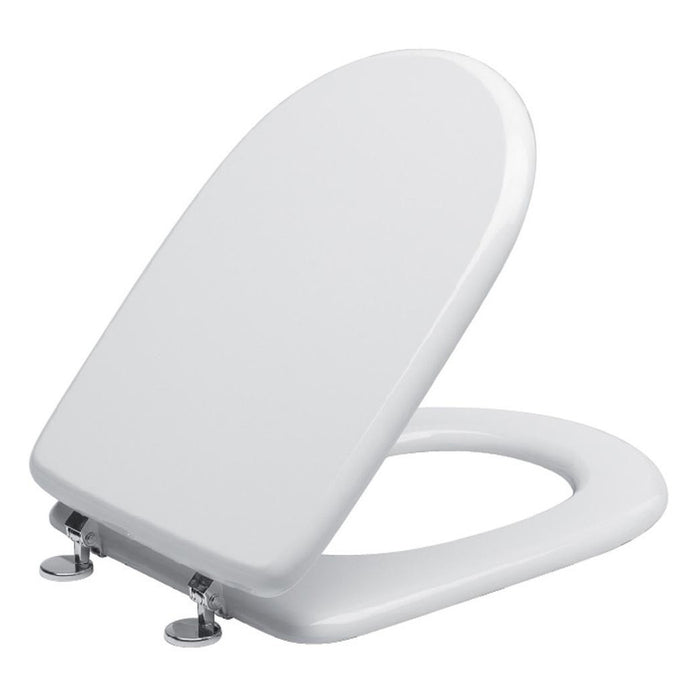 Trade Shop - Copriwater Bagno Universale Legno Mdf Bianco Copri Wc Sanitari Forma A U -        3,5