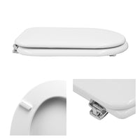 Copriwater Cesame Sintesi dedicato in legno rivestito bianco con cerniere