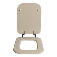 Copriwater champagne serie Conca Ideal Standard in legno rivestito con cerniere