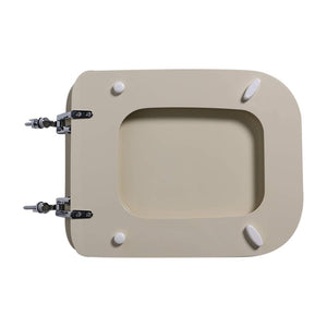 Copriwater champagne serie Conca Ideal Standard in legno rivestito con cerniere