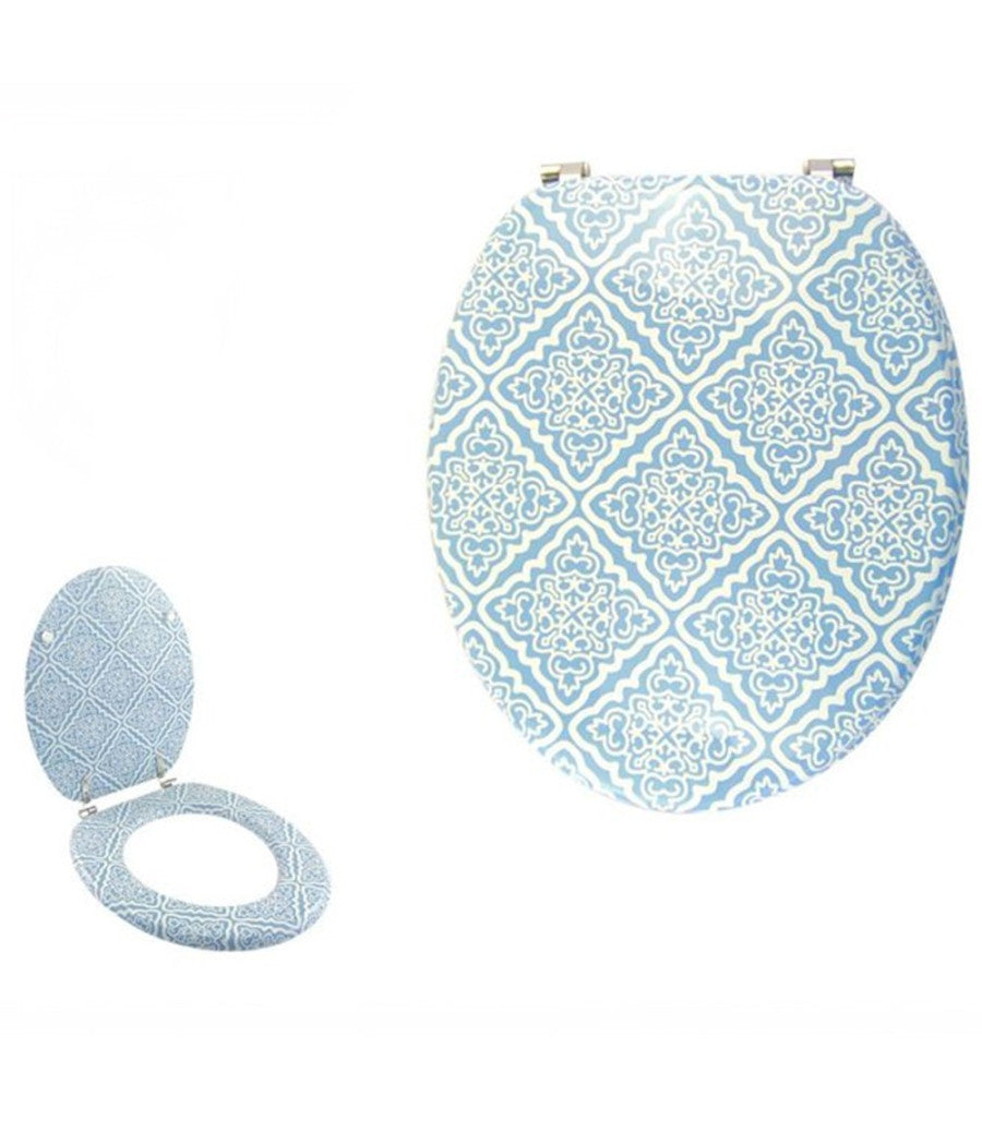 Copriwater Copri Sedile Wc Bagno Universale Cerniere Acciaio Con Maioliche 87097         