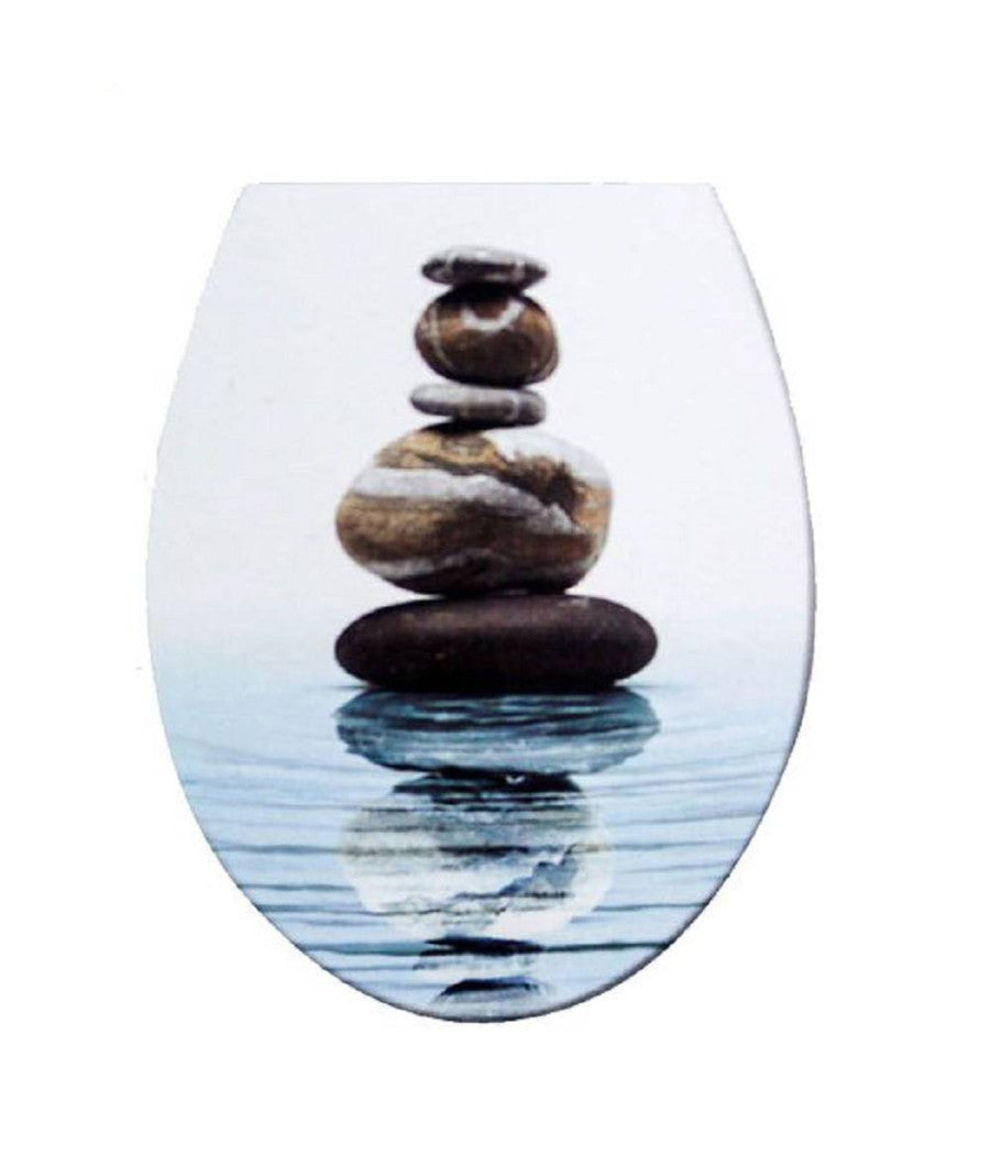 Copriwater Copri Sedile Wc Bagno Universale Cerniere Acciaio Sassi Mare 52964a         3,5