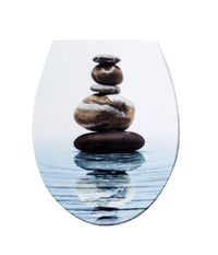 Copriwater Copri Sedile Wc Bagno Universale Cerniere Acciaio Sassi Mare 52964a         3,5