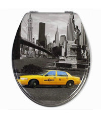 Copriwater Copri Sedile Wc Bagno Universale Cerniere Acciaio Taxi New York 52974a         3,5