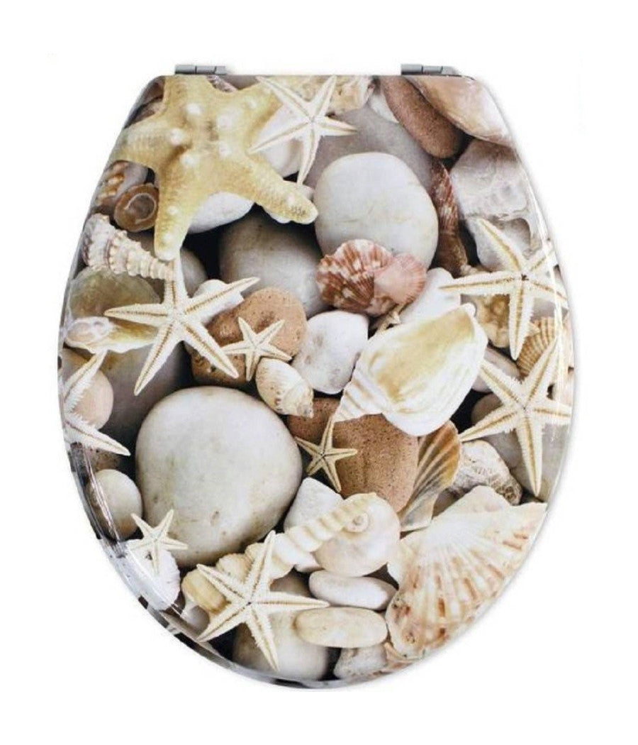 Copriwater Copri Sedile Wc Universale Cerniere Stelle Marine Conchiglie 52730         3,5