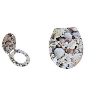 Copriwater Copri Sedile Wc Universale Cerniere Stelle Marine Conchiglie 52730         3,5