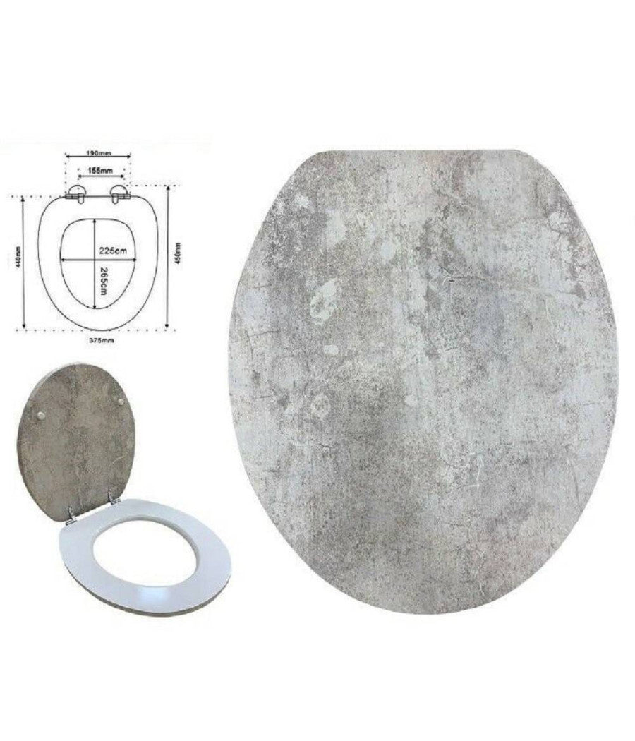 Copriwater Copri Water Sedile Wc Bagno Gres Porcellanato Effetto Marmo 69241         3,5