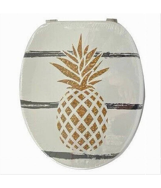 Copriwater Copri Water Sedile Wc Bagno Universale Cerniere Acciaio Ananas 59258         