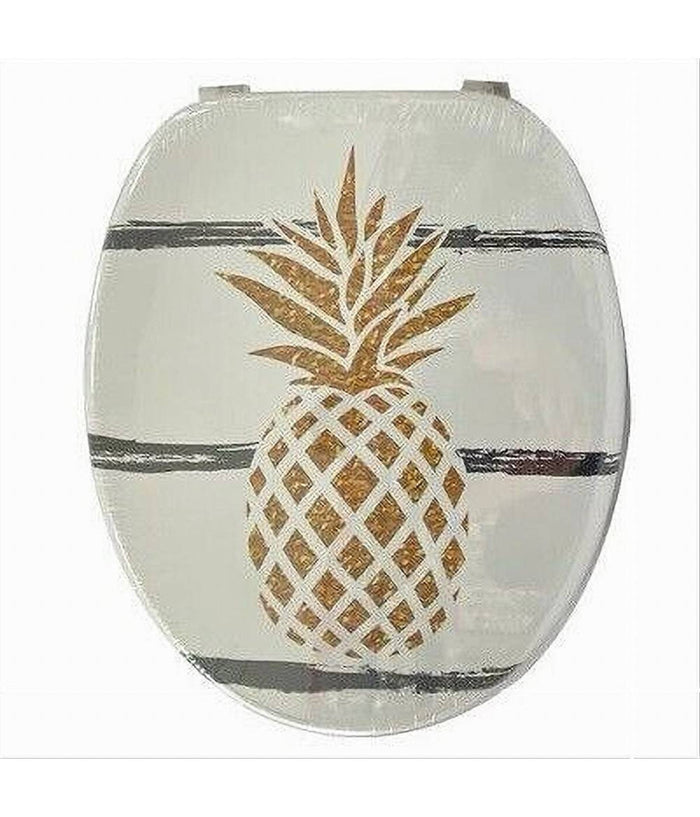 Copriwater Copri Water Sedile Wc Bagno Universale Cerniere Acciaio Ananas 59258         