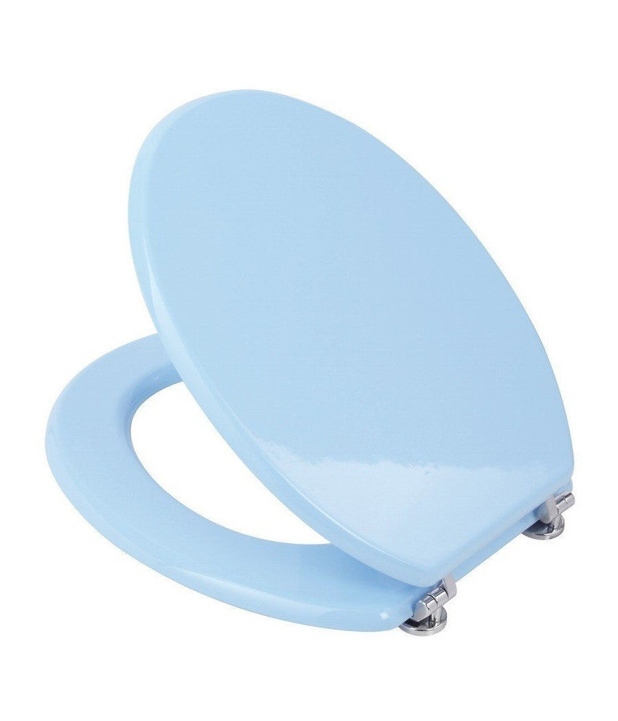 Copriwater Copri Water Sedile Wc Bagno Universale Cerniere Acciaio Azzurro         
