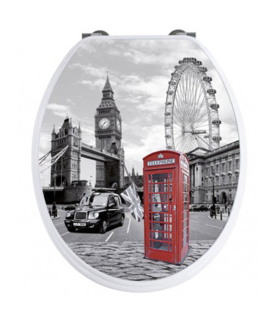 Copriwater Copri Water Sedile Wc Bagno Universale Cerniere Acciaio Londra         3,5