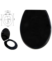 Copriwater Copri Water Sedile Wc Bagno Universale Cerniere Acciaio Nero 52970a         